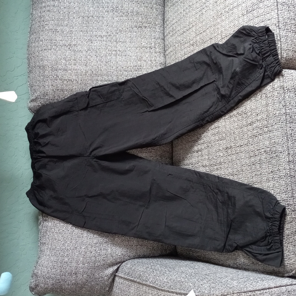 Sport Trax black track pants fully lined 2 pockets zip ankle sz xl